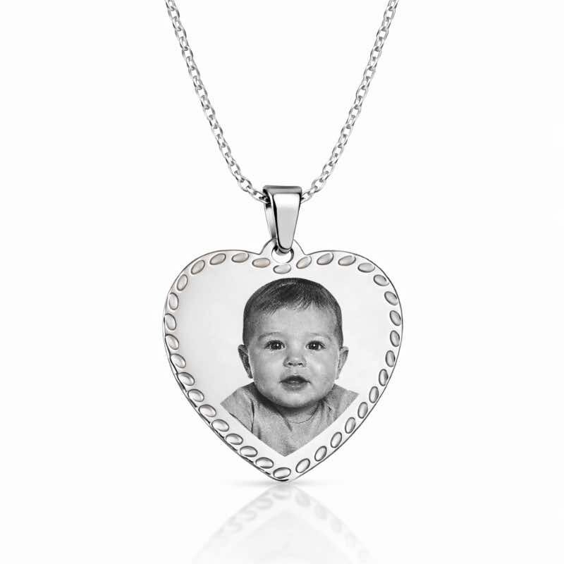 Colar Coração Personalizado com Foto em Aço Inoxidável - Image 2