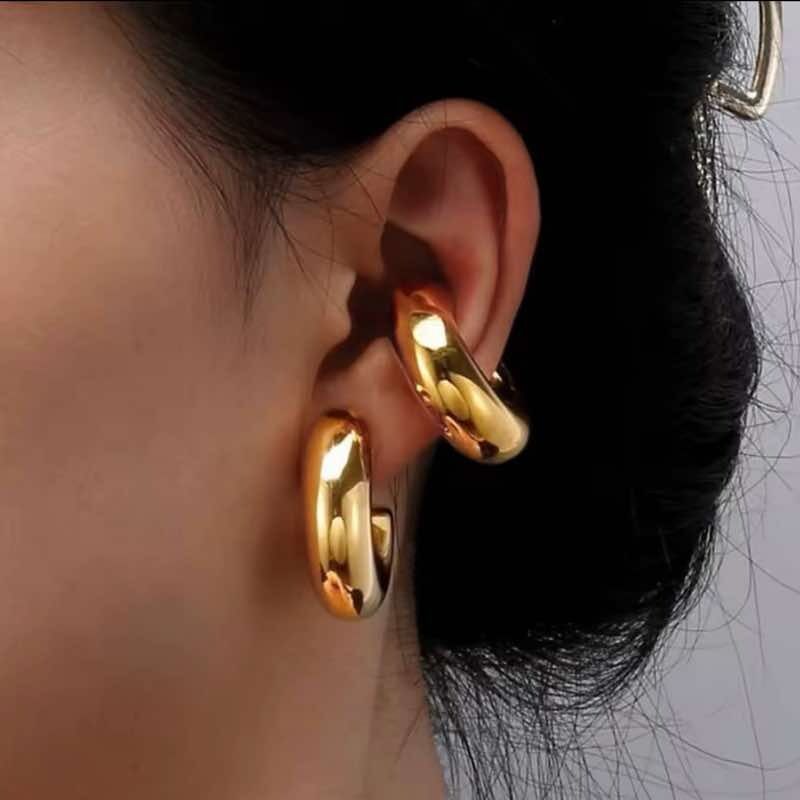 Fake Piercing Argola Chunky em Aço Inoxidável – - Image 5