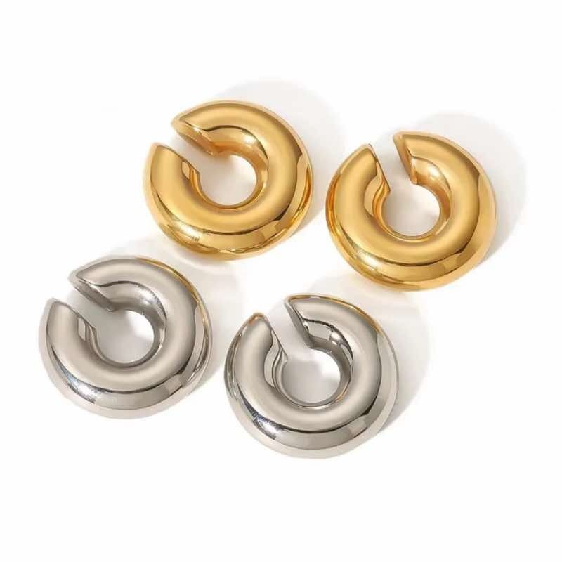 Fake Piercing Argola Chunky em Aço Inoxidável – - Image 2