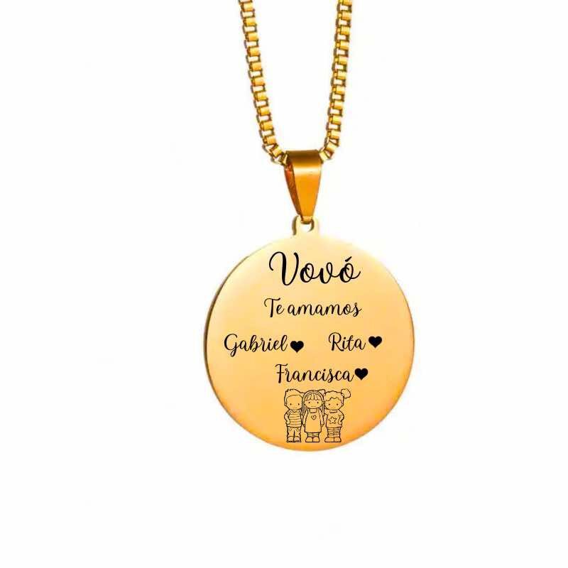Colar Circulo Personalizado de aço inox - Image 7
