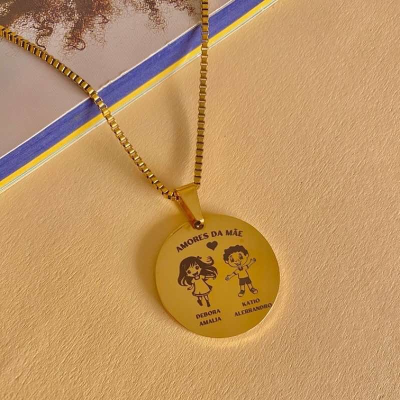 Colar Circulo Personalizado de aço inox - Image 6