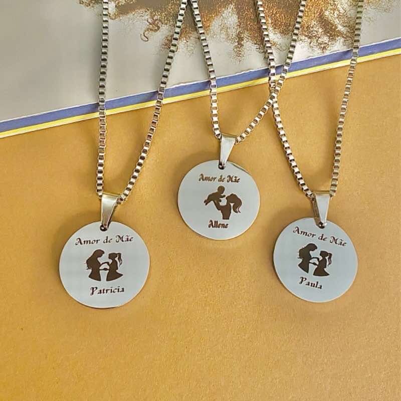 Colar Circulo Personalizado de aço inox - Image 3