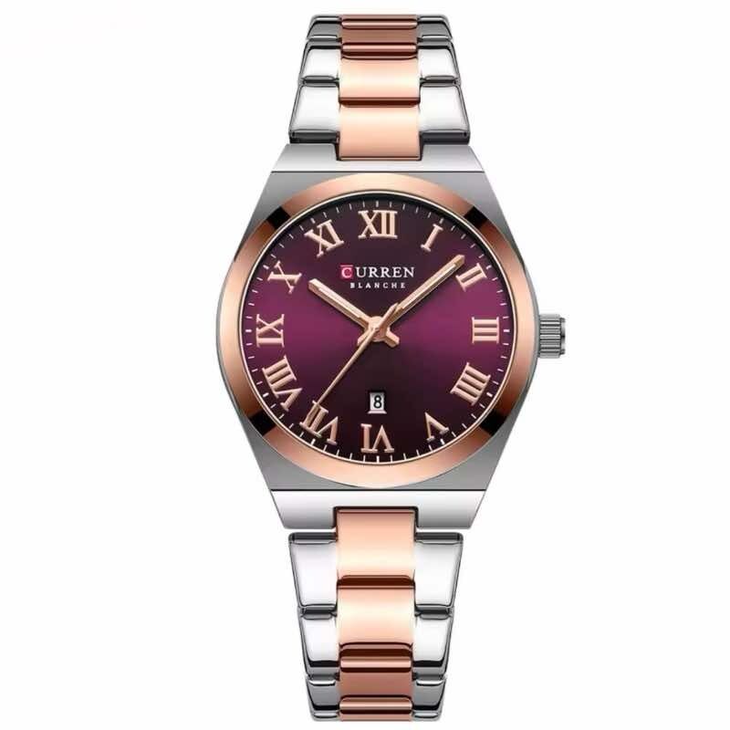 Relógio Feminino em Aço Inoxidável Bicolor
